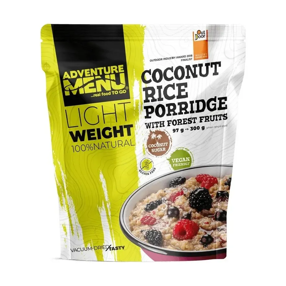 Adventure Menu Coconut Rice Porridge with Forest Fruits