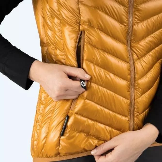 Cumulus Woman Jacket Minilite Inca Gold Pocket Jpg