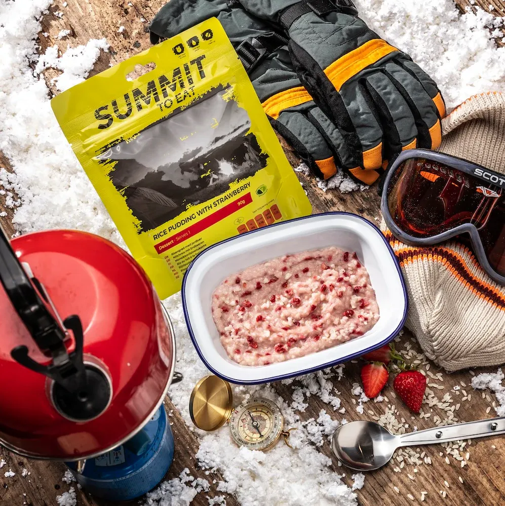 Summit To Eat Rice Pudding with Strawberry