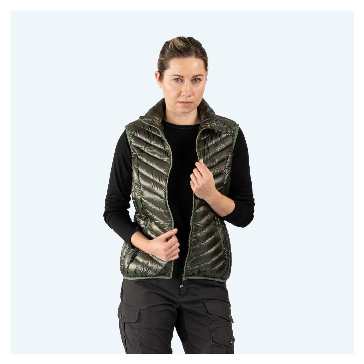 Cumulus Woman Jacket Minilite Dark Moss Front