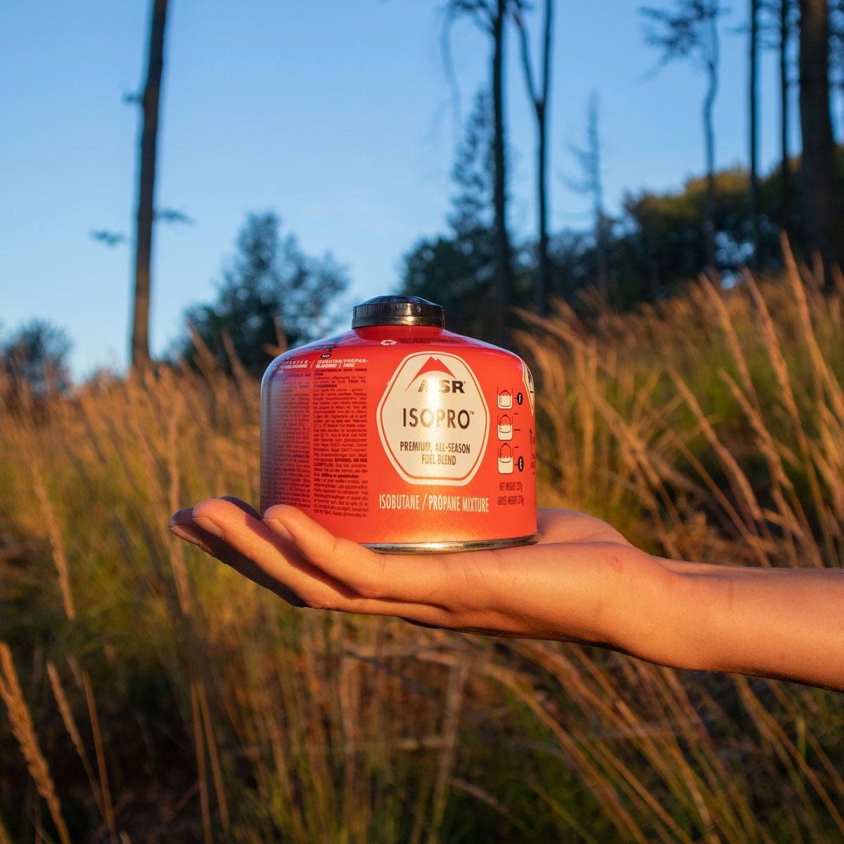 MSR IsoPro Fuel Canister 227g lifestyle
