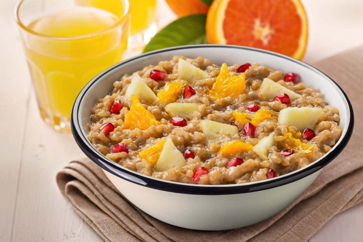 Adventure Menu Coconut Rice Porridge with Tropical Fruits lifestyle