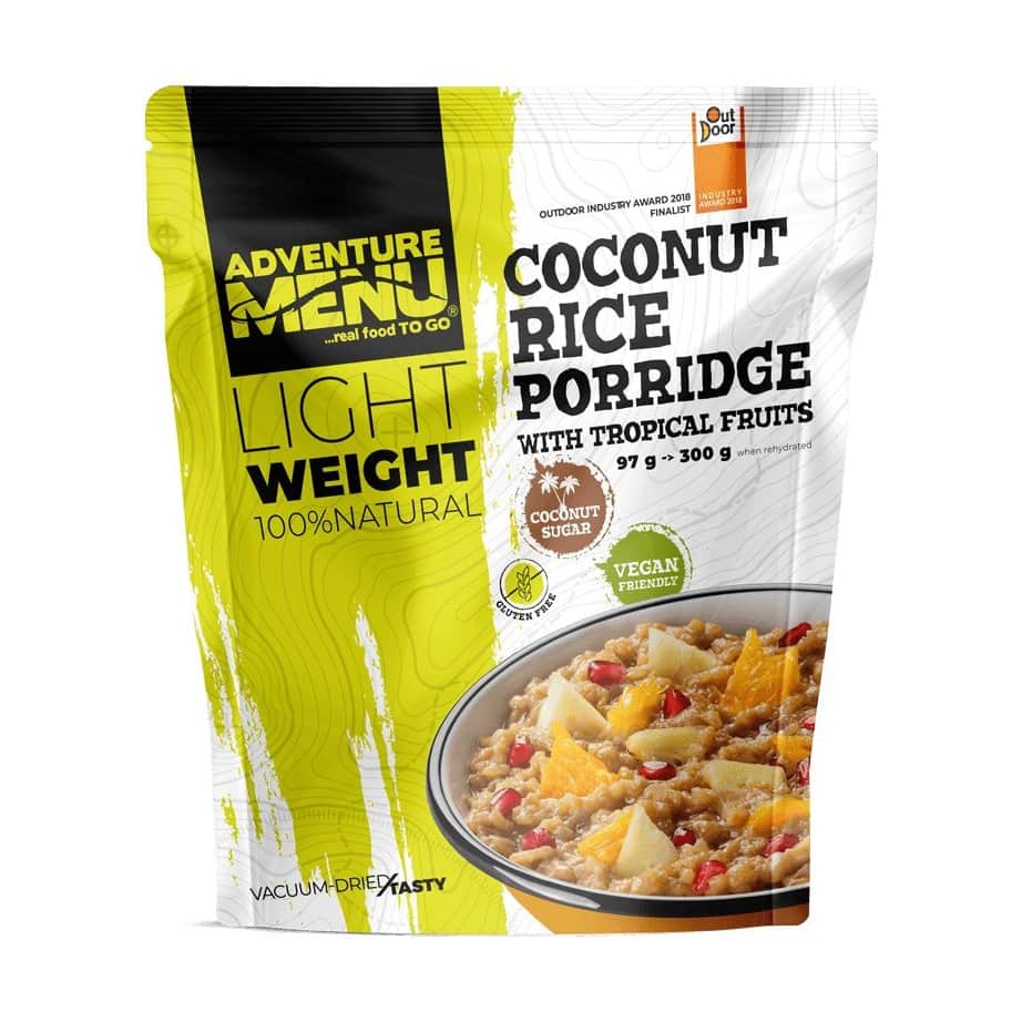Adventure Menu Coconut Rice Porridge with Tropical Fruits